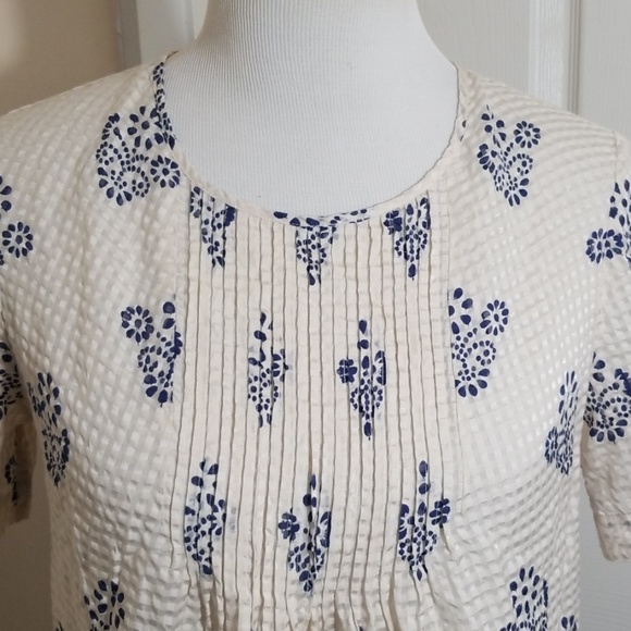 Madewell floral stamp pintuck top - Picture 3 of 9